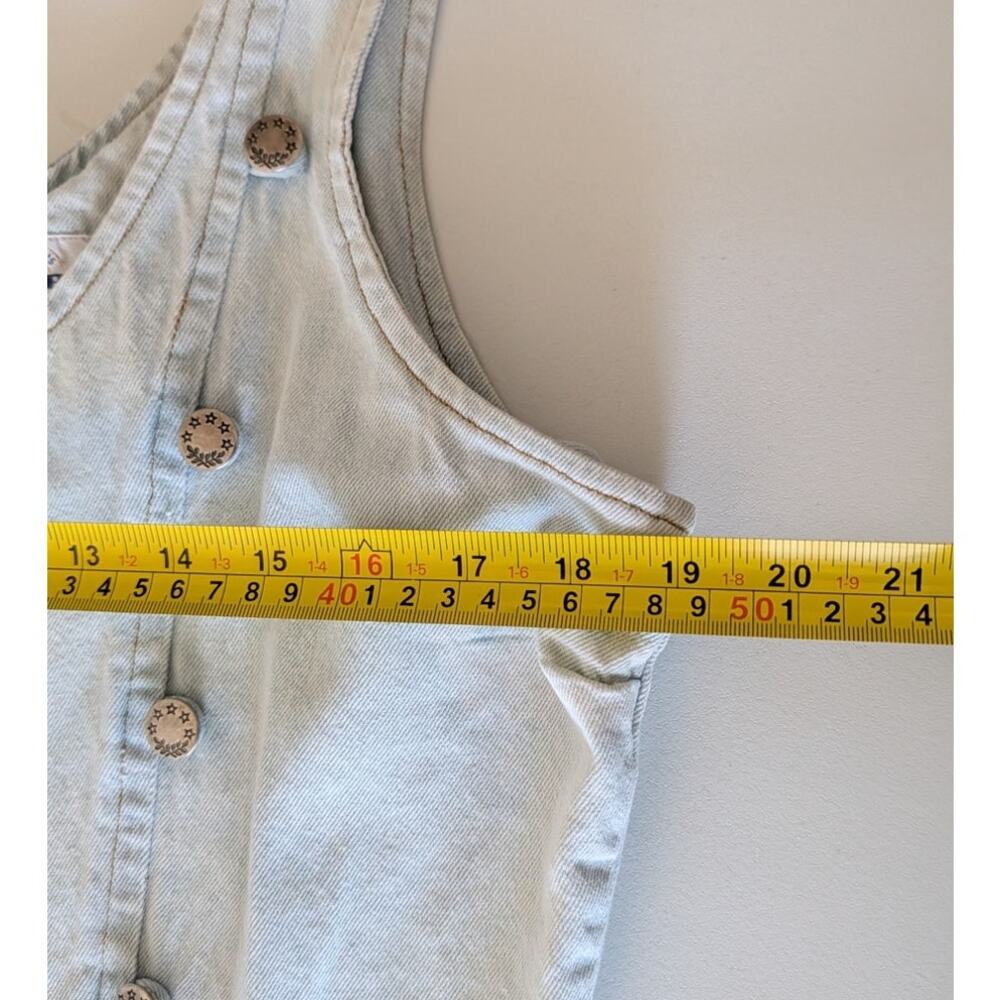 Vintage 90's Margo's Sport Denim Midi Dress grunge rocker biker retro coastal - Picture 6 of 8